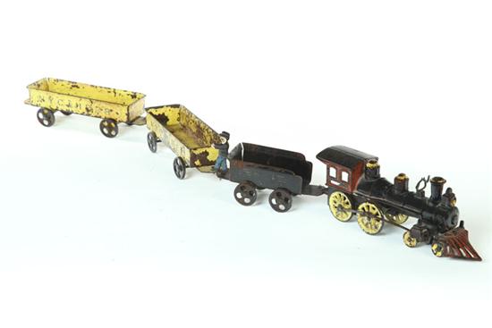 Appraisal: TOY TRAIN American late th century Original polychrome paint at