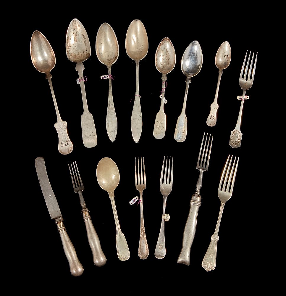 Appraisal: Assorted Silver Flatware Lot of assorted silver flatware comprising unmarked