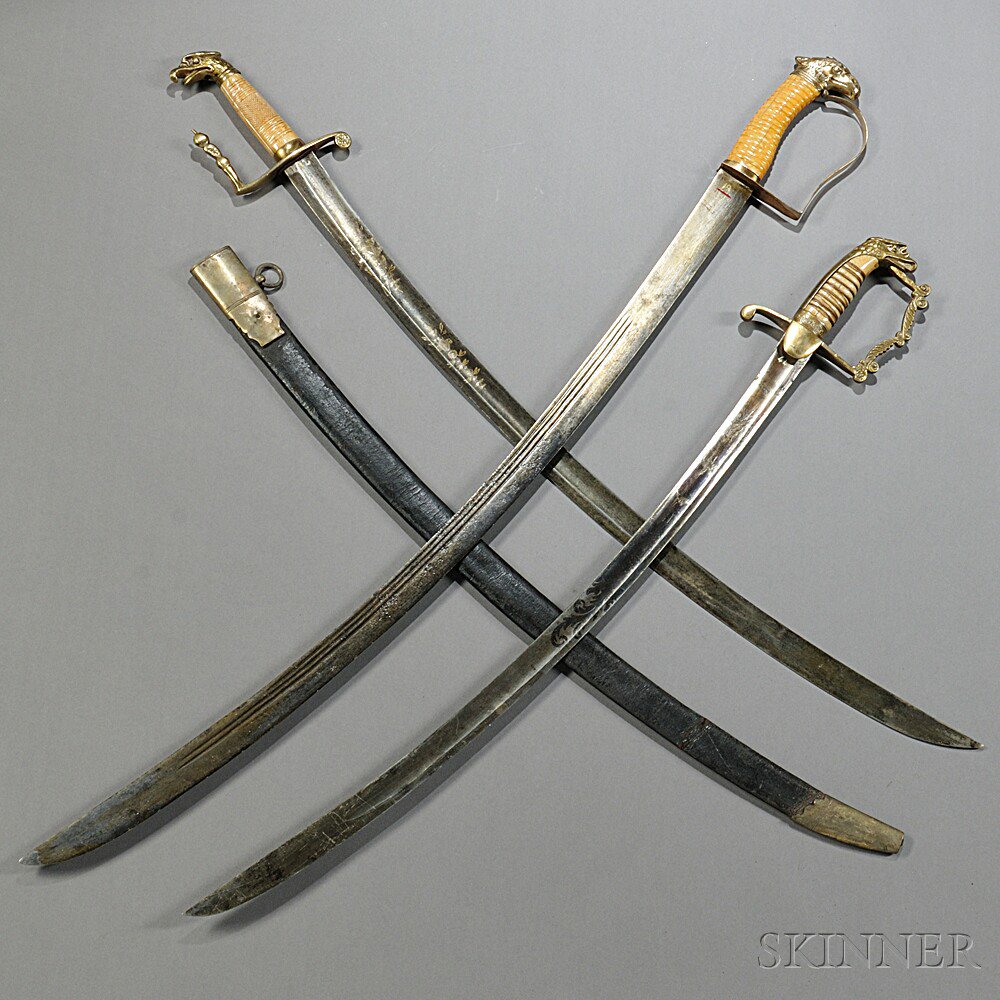 Appraisal: Three Eagle-pommel Swords c early to mid- th century a