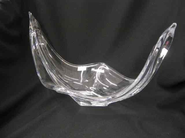 Appraisal: French Crystal Centerpiece Bowl '' tall '' wide excellent