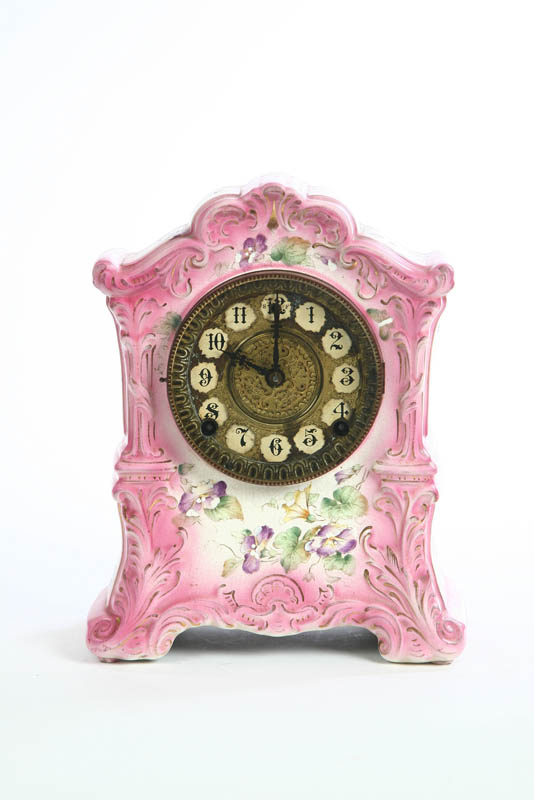 Appraisal: CHINA MANTLE CLOCK Eight day time and strike clock with