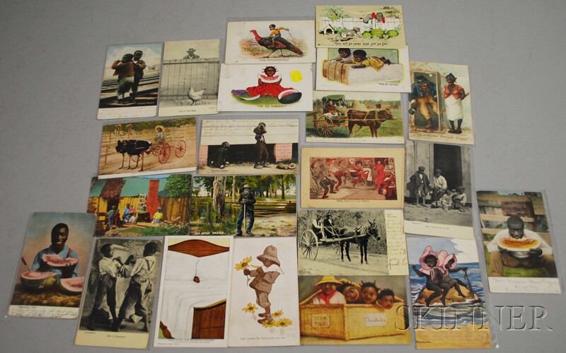 Appraisal: Twenty-two Black Character Postcards