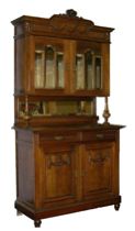 Appraisal: French Sideboard circa Elegant sideboard features two upper cupboards set