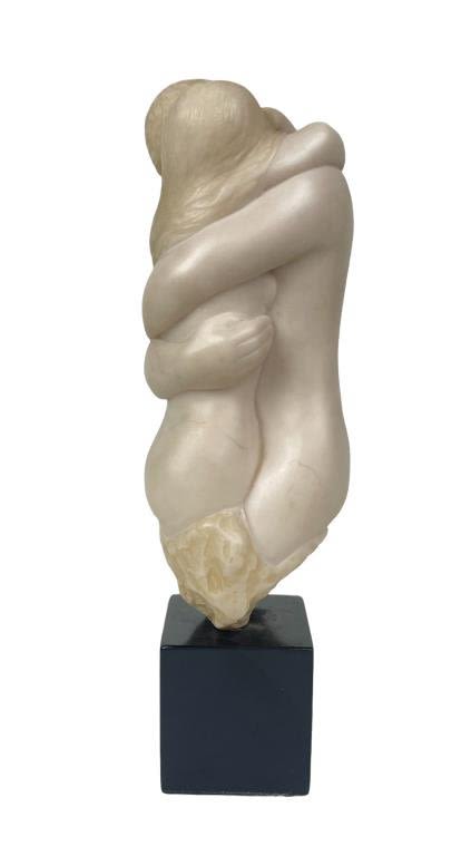 Appraisal: Peggy Mach Embracing Resin Sculpture On MarbleBase Tall Including Base