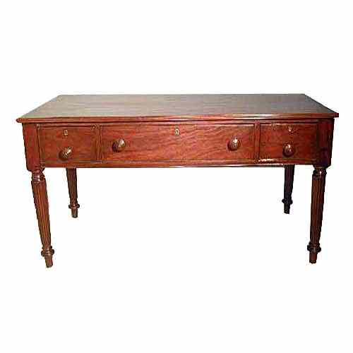 Appraisal: An Anglo Indian William IV Burl Mahogany Library Table circa