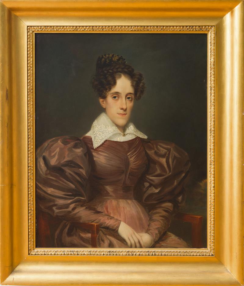 Appraisal: SAMUEL L WALDO - PORTRAIT OF A LADY Oil on