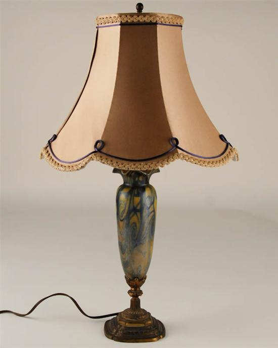 Appraisal: Durand Vasiform Table Lamp brass base no visible signature circa