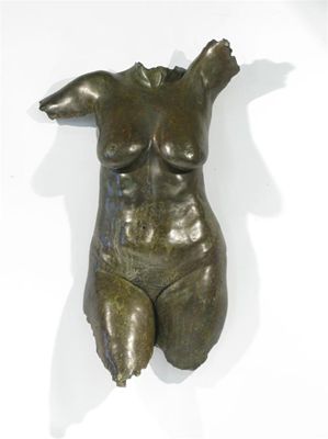 Appraisal: A life size bronze torso of a woman cast from