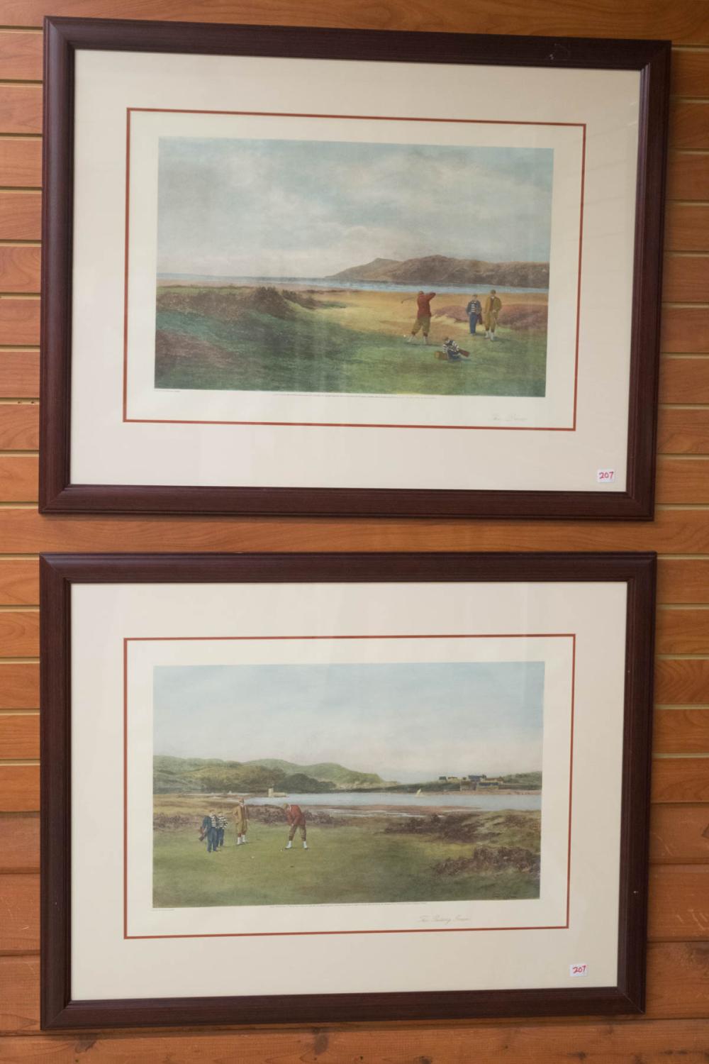 Appraisal: TWO GOLF PRINTS AFTER DOUGLAS ADAMS U K - The