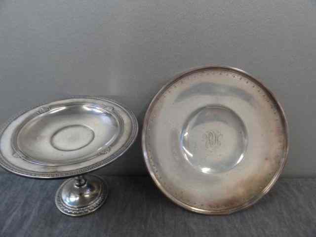 Appraisal: STERLING Gorham Tazza and a Tray Both signed Includes a