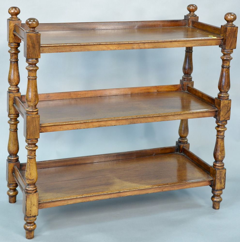 Appraisal: George IV mahogany three shelf etagere ht in wd in