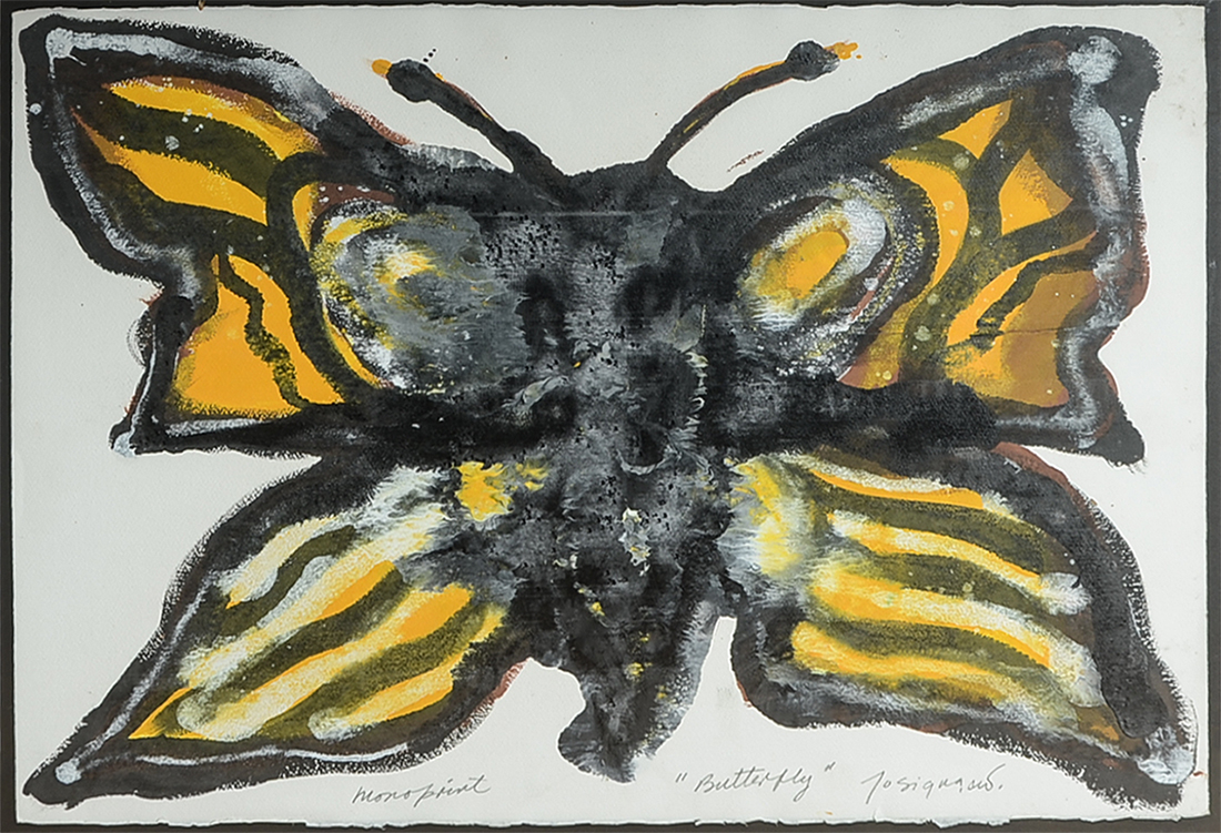 Appraisal: JOSIGNACIO Jose Cuban - ''Butterfly'' Monoprint '' x '' pencil