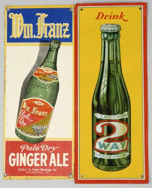 Appraisal: Lot of Tin Signs Description Includes one advertising -Way Drink