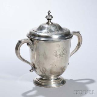 Appraisal: George V Sterling Silver Two-handled Covered Cup London - Crichton