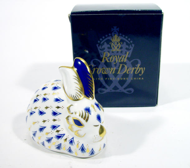 Appraisal: Royal Crown Derby rabbit paperweight produced for the st anniversary