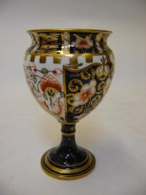 Appraisal: A ROYAL CROWN DERBY PORCELAIN GOBLET dated of ovoid form