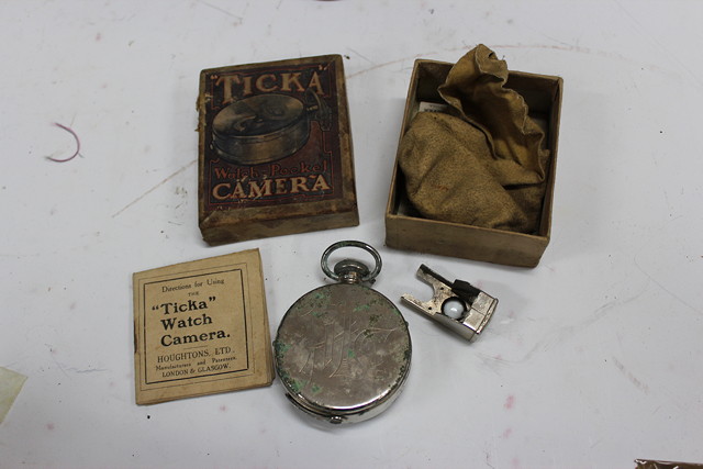 Appraisal: A TICKA WATCH POCKET CAMERA with original box and instructions