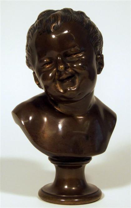 Appraisal: Continental bronze bust of a boy early th century