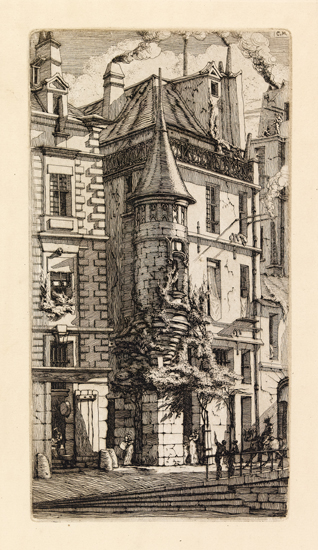 Appraisal: CHARLES MERYON Tourelle Rue de la Tix randerie Etching x