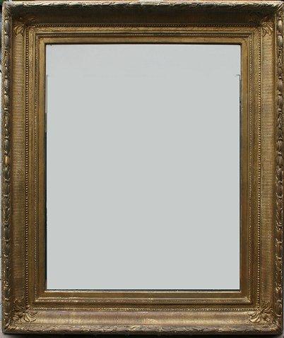 Appraisal: TH CENTURY DEEP DISH ACANTHUS LEAF MOTIF GILDED GESSO FRAME