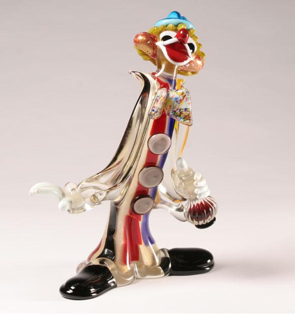 Appraisal: Murano art glass clown H Very good condition