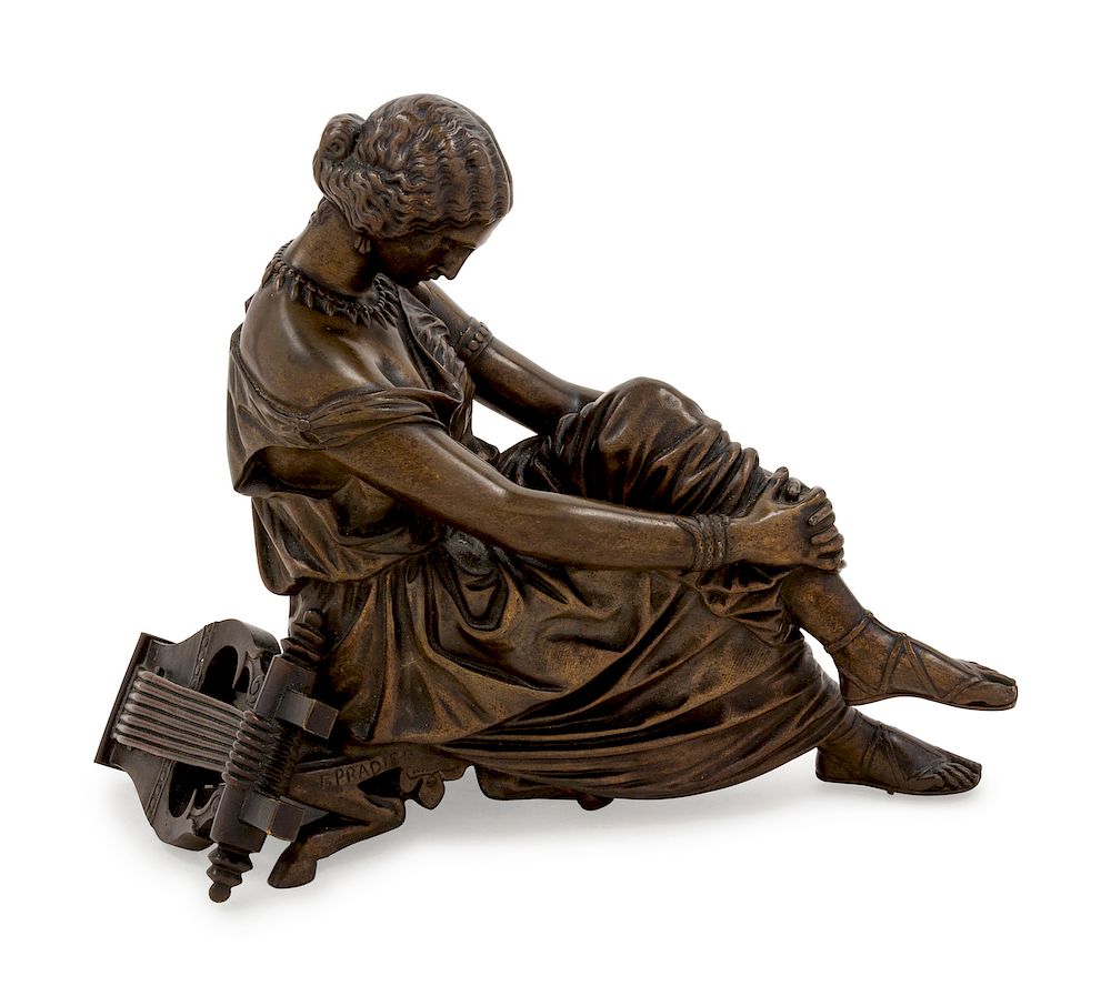 Appraisal: Jean-Jacques Pradier French - Jean-Jacques Pradier French - Seated Sappho