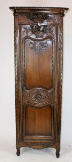 Appraisal: French Provincial th c bonnetiere in oak French Provincial th