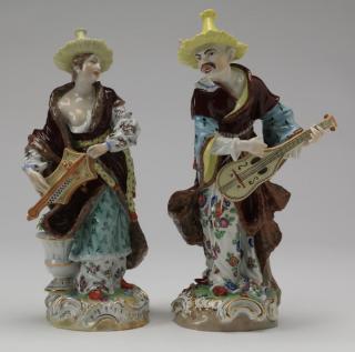 Appraisal: th c Dresden figurines marked h Pair of th century