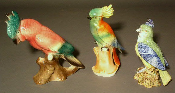 Appraisal: Royal Copley parrot h x w x d and two