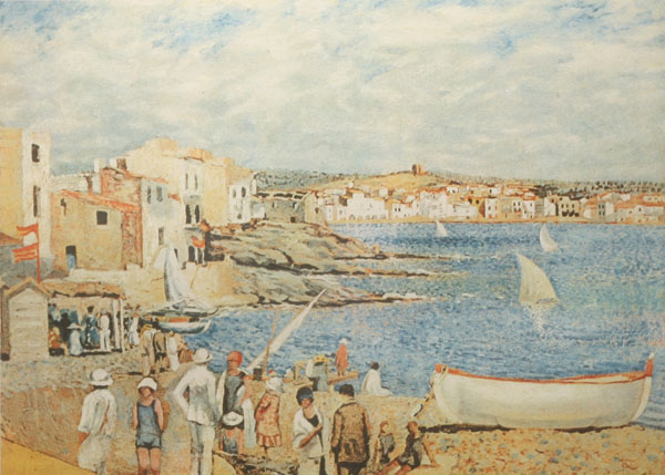 Appraisal: Salvador Dali Spanish - Harbor at Figueras lithograph pencil signed