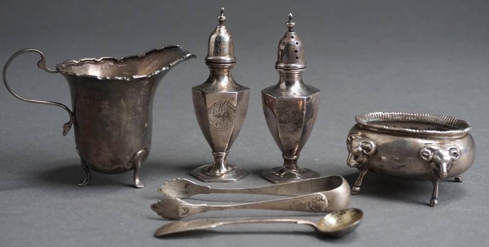 Appraisal: COLLECTION OF FOUR SILVER HOLLOWWARE AND TWO FLATWARE ARTICLES OZTCollection