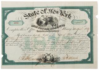 Appraisal: Civil War Bond for the Bounties of Volunteers Fund in