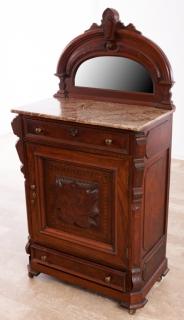 Appraisal: Marble Top Renaissance Revival Server Renaissance Revival server constructed of