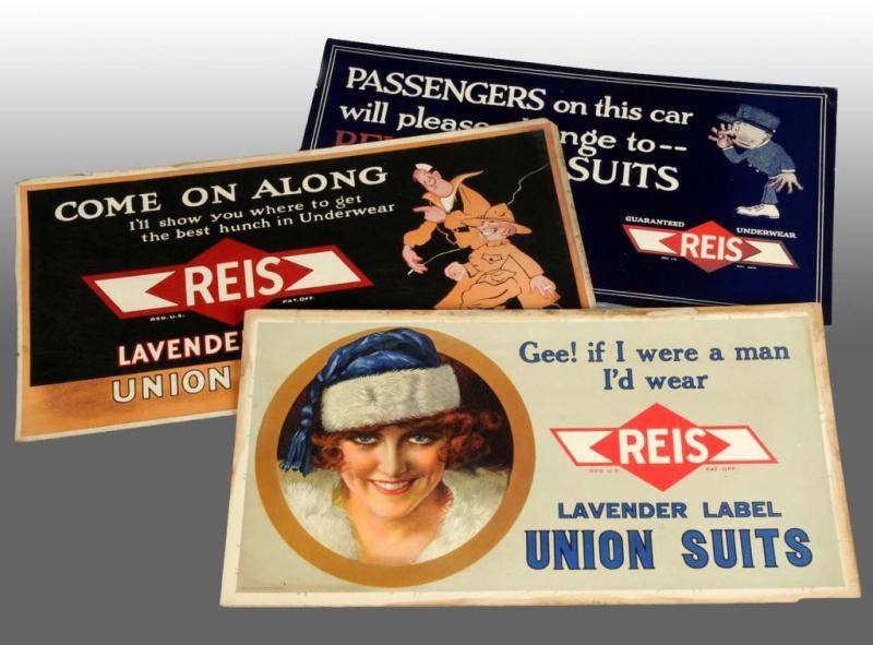 Appraisal: Lot of Reis Union Suits Posters Description All have edge