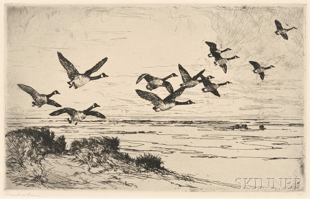 Appraisal: Frank Weston Benson American - Wild Geese published state edition