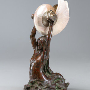 Appraisal: Tiffany Studios American Early th Century Nautilus Table Lamp c