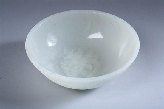 Appraisal: CHINESE CELADON JADE BOWL late th early th century The