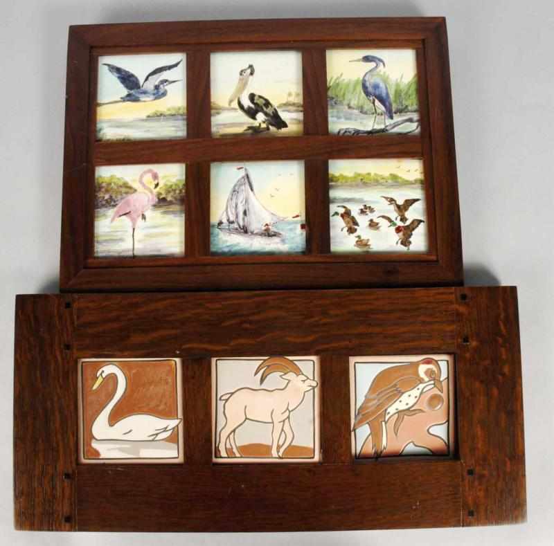 Appraisal: Lot of Tile Pieces Description Includes one framed six-tile display