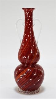 Appraisal: Italian Murano Art Glass Double Gourd Vase ITALY TH CENTURY