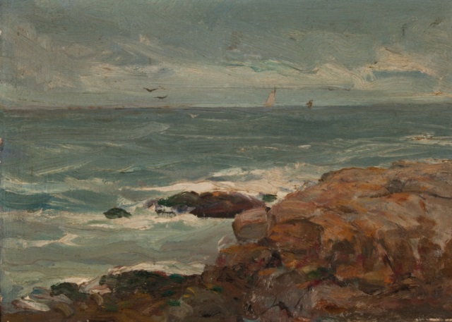 Appraisal: Early th century Artist Unknown Seascape oil Oil on artist