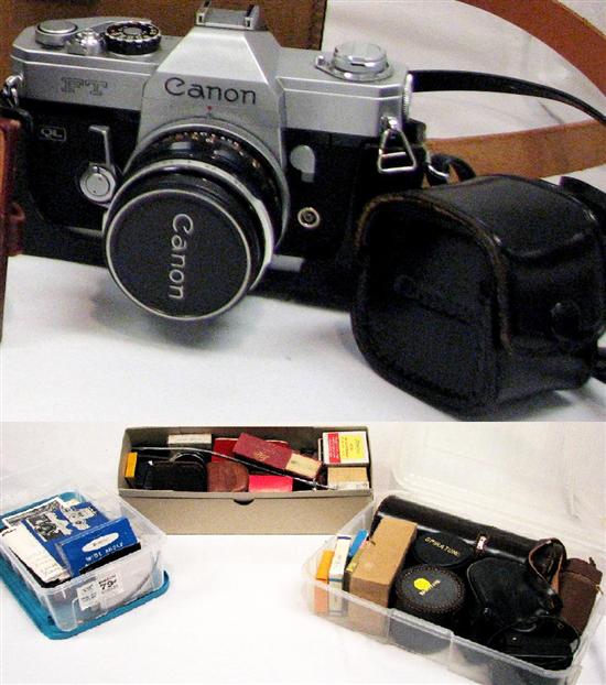 Appraisal: Canon FT QL camera including a mm and mm lens