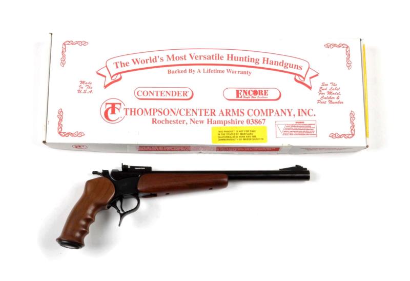 Appraisal: Thompson Center Contender Pistol Boxed Serial G Manufactured by Thompson