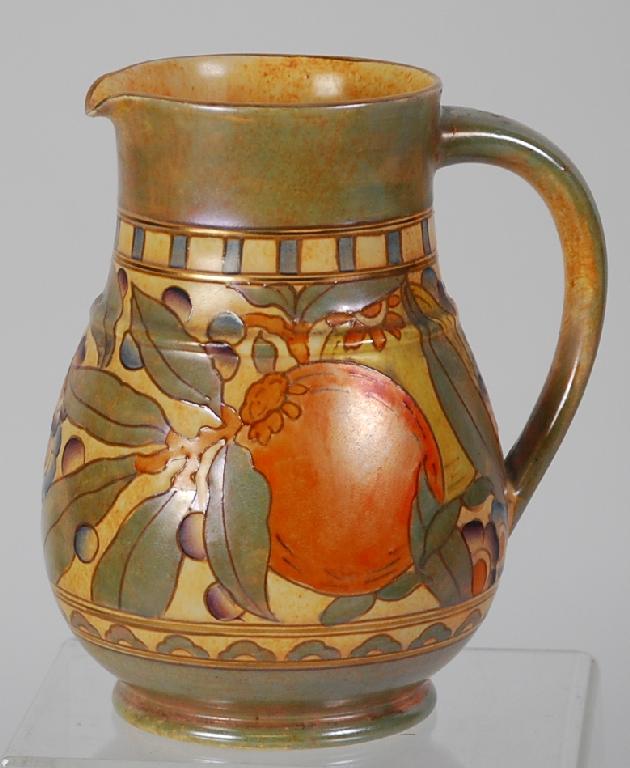 Appraisal: CHARLOTTE RHEAD 'ARABESQUE' PATTERN TUBE LINED POTTERY JUG designed for