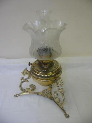 Appraisal: A VICTORIAN BRASS TABLE LAMP by Hinks of Birmingham the