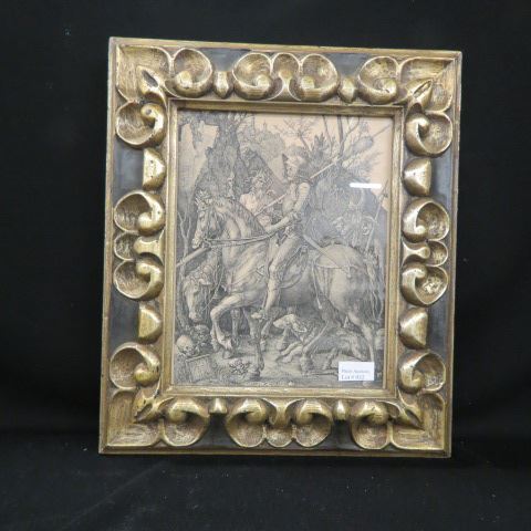 Appraisal: Albrect Durer print Knight Death and the Devil image area