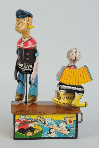 Appraisal: Marx Popeye Olive Oyl Roof Dancing Toy Tin litho wind-up