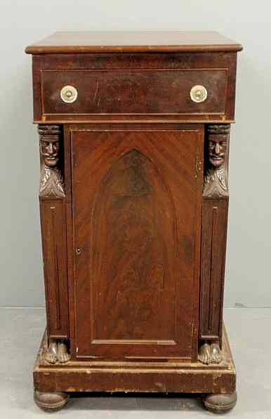 Appraisal: Empire mahogany cabinet in the manner of Joseph Barry Philadelphia