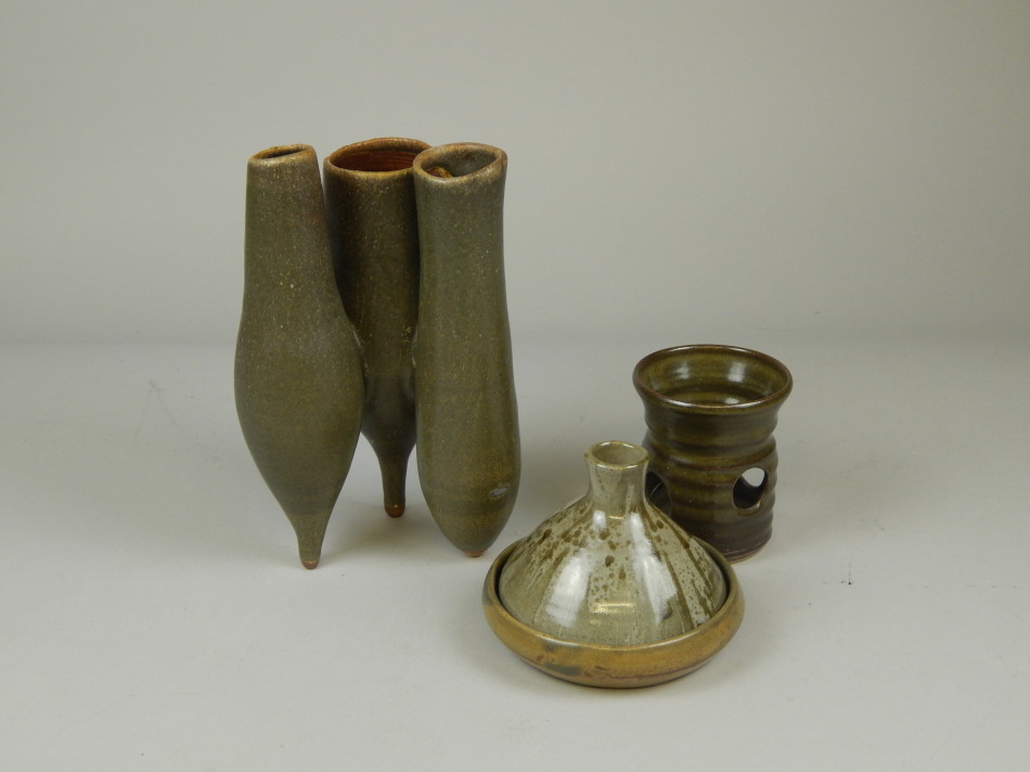 Appraisal: Three items of Studio Pottery to include a three section