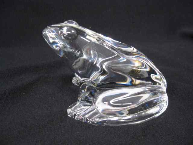 Appraisal: Baccarat Crystal Figurine of a Frog '' long signed excellent