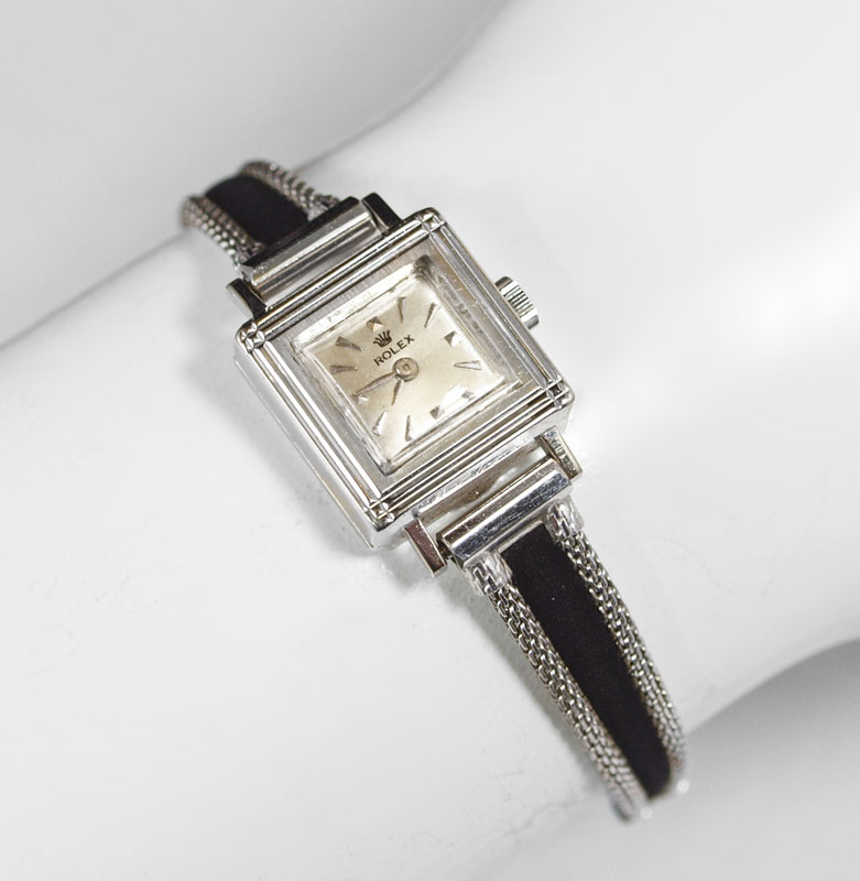 Appraisal: LADIES K ROLEX DRESS WATCH CA k white gold case